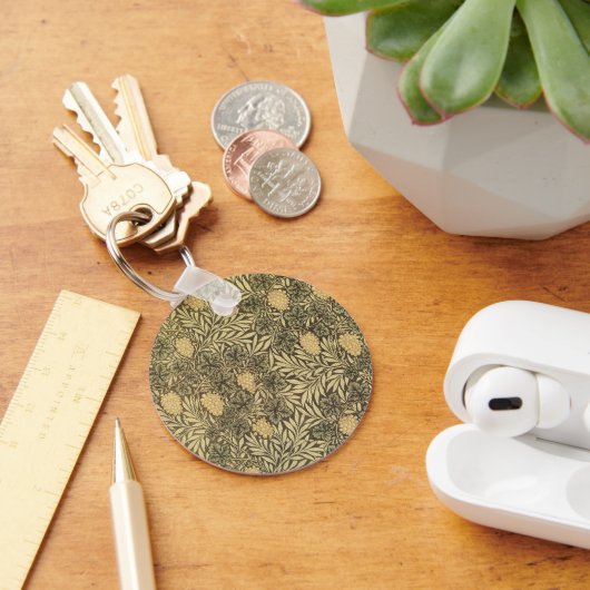 つる植物:William Morris氏、ヴィンテージ・テキスタイル・パターン キーホルダー (デスク)