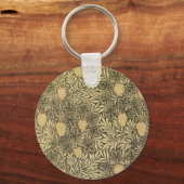 つる植物:William Morris氏、ヴィンテージ・テキスタイル・パターン キーホルダー (正面)