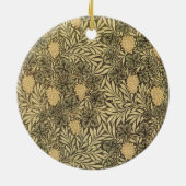 つる植物:William Morris氏、ヴィンテージ・テキスタイル・パターン セラミックオーナメント (裏面)