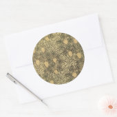 つる植物:William Morris氏、ヴィンテージ・テキスタイル・パターン ラウンドシール (封筒)