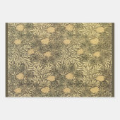 つる植物:William Morris氏、ヴィンテージ・テキスタイル・パターン ラッピングペーパーシート (正面2)