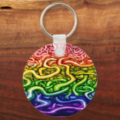つる植物LGBQTレインボー キーホルダー (正面)
