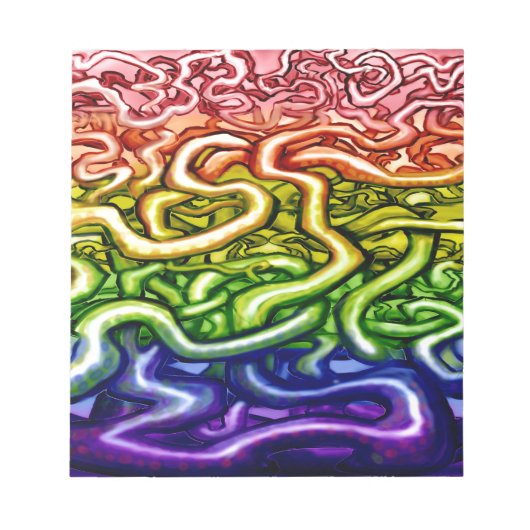つる植物LGBQTレインボー ノートパッド (正面)