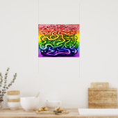 つる植物LGBQTレインボー ポスター (キッチン)