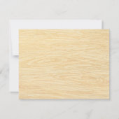 つる植物RSVPが付いているWoodgrain 出欠カード (裏面)