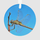 つる芸術的On Dragonfly Against Cerulean Blue オーナメント (裏面)