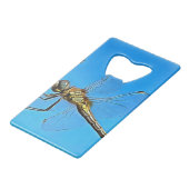 つる芸術的On Dragonfly Against Cerulean Blue クレジットカード栓抜き (正面アングル)