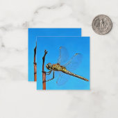 つる芸術的On Dragonfly Against Cerulean Blue ノートカード (正面/裏面インサイチュ)