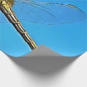 つる芸術的On Dragonfly Against Cerulean Blue ラッピングペーパー (角)
