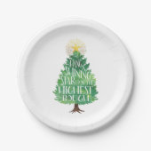 つる輝くクリスマス ペーパープレート (正面)