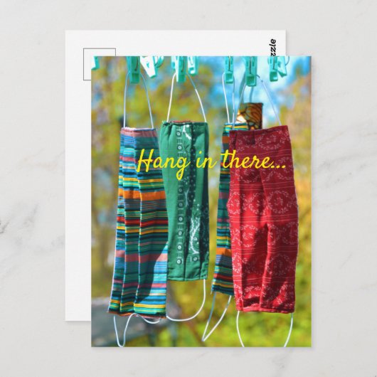 つる19顔マスクつるの ポストカード (正面/裏面)