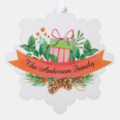 つるIt On The Tree Photo & カスタムGreeting オーナメントカード (裏面)