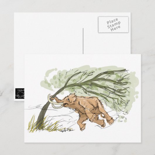 つるMammothはがき ポストカード (正面/裏面)