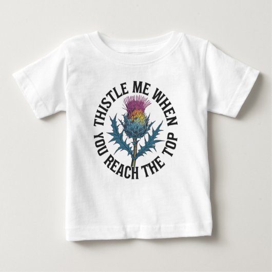 てっぺんのアザミの花に達したら私をゆすり ベビーTシャツ (正面)