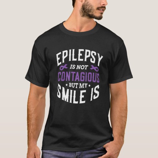 てんかんの伝染ではなく私のスマイルてんかんA Tシャツ (正面)