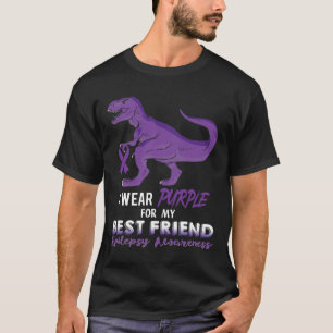 てんかんの親友に紫色を Best Friend Dinosaur Tシャツ