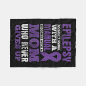 てんかんの認識度を与え全く起こさない母 フリースブランケット (正面(横))