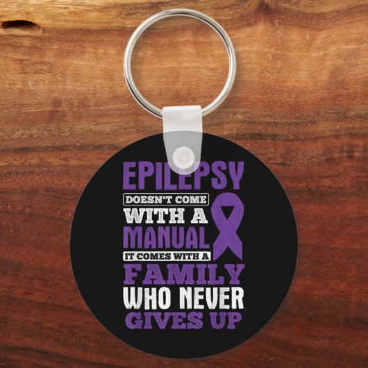 てんかんの認識度を決与えして上げない家族 キーホルダー (正面)