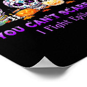 てんかんスカルハロウィーと戦う私を怖がらせることはできない ポスター (角)