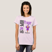 てんかんホープ愛信仰祈りの言葉クロス Tシャツ (正面フル)