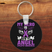 てんかんリボン私のヒーローは今の天使てんかんA キーホルダー (正面)
