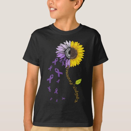 てんかん啓発 ヒマワリ  Tシャツ (正面)