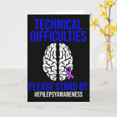 てんかん啓発 技術的なてんかん戦士 サバイバー カード (黄色い花)