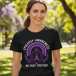 てんかん啓発 私たちは一緒に闘います トライブレンドTシャツ