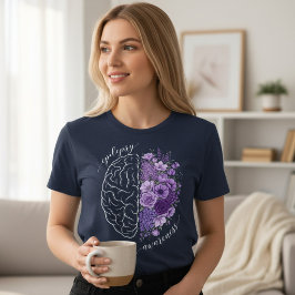 てんかん啓発 脳と花 サポート トライブレンドTシャツ