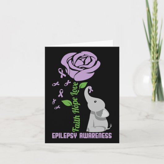 てんかん啓発 花 信仰 希望 愛 象 カード (正面)