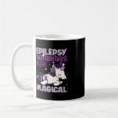 てんかん戦士てんかんデイパープルユニコーン愛 コーヒーマグカップ (左)