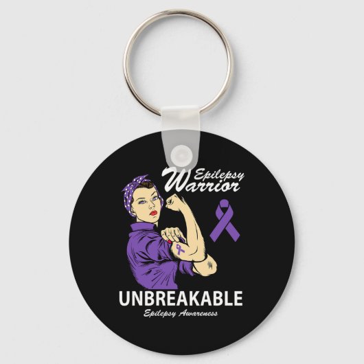 てんかん戦士の壊れないてんかん認識度ギ キーホルダー (正面)