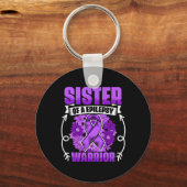 てんかん戦士の生存者てんかん自覚の姉妹 キーホルダー (正面)