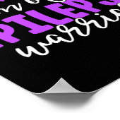 てんかん母パープルリボン認識度母 ポスター (角)