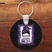 てんかん母メッシーブンてんかん認識度パープルR キーホルダー (正面)