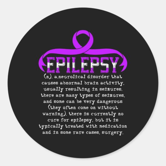 てんかん発作認識度月 ラウンドシール (正面)