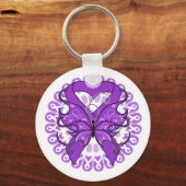 てんかん蝶のリボン キーホルダー (正面)