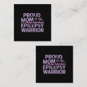 てんかん誇りを持った戦士の母がサポートを見せる スクエア名刺 (正面/裏面)