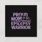 てんかん誇りを持った戦士の母がサポートを見せる スクエア名刺 (裏面)