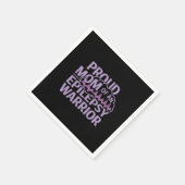 てんかん誇りを持った戦士の母がサポートを見せる スタンダードカクテルナプキン (角)