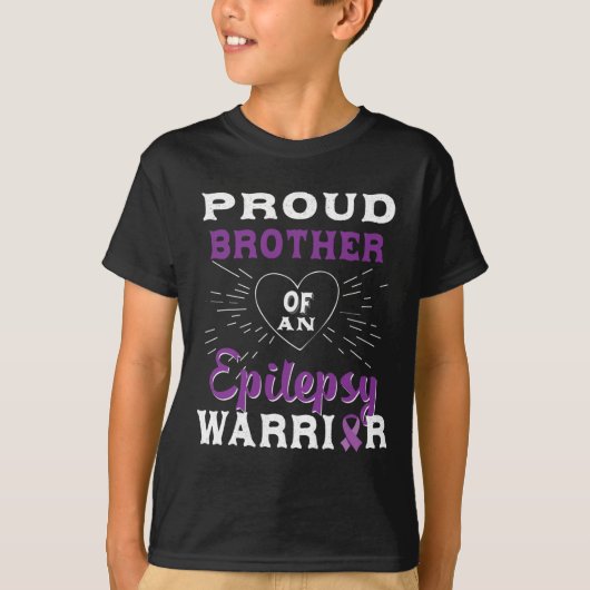 てんかん誇りを持った戦士認識度の兄弟1 Tシャツ (正面)