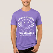 てんかん認知のためのパープル トライブレンドTシャツ (正面)