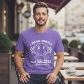 てんかん認知のためのパープル トライブレンドTシャツ