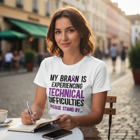 てんかん認知 Brain Technical Difficulties Tシャツ