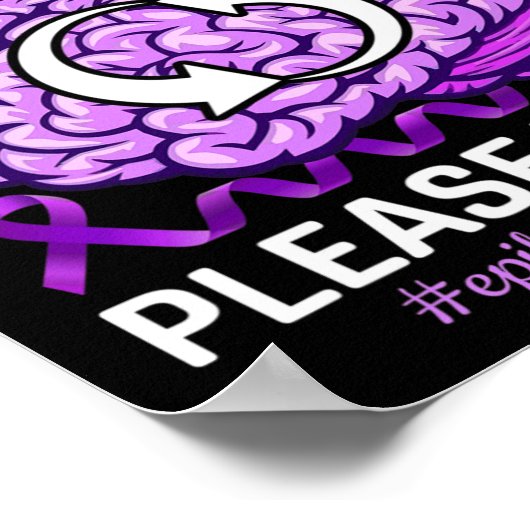 てんかん認識度おもしろい脳再始動お願いW ポスター (角)