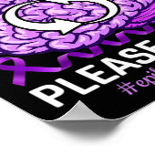 てんかん認識度おもしろい脳再始動お願いW ポスター (角)