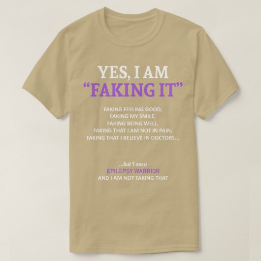 てんかん認識度この家族Wで仮病 Tシャツ (デザイン正面)