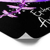 てんかん認識度ドラゴンフライ11月We衣服Purp ポスター (角)