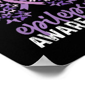 てんかん認識度バタフライリボン ポスター (角)