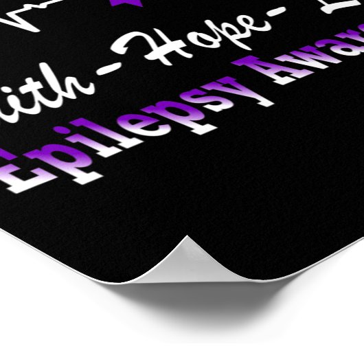 てんかん認識度パープルリボンてんかんクリスティア ポスター (角)